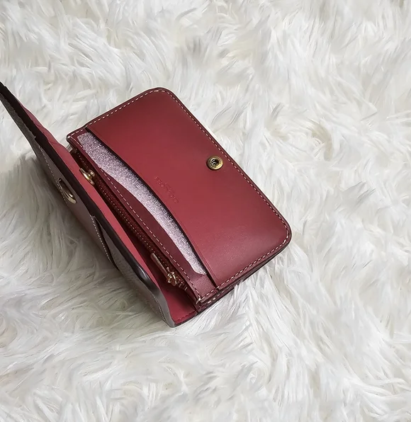 Coach Signature Heart Print Slim Card Case Wallet - Picture 9 of 11